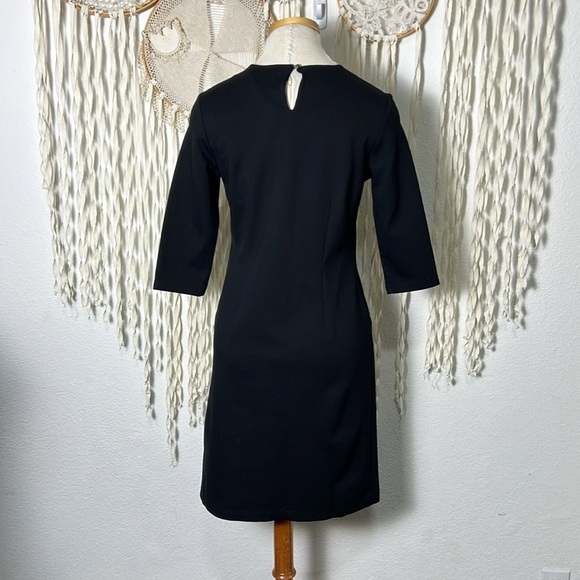 J. McLaughlin Little Black Dress Quarter Sleeve Size Small - Picture 4 of 11